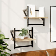 Wandschappen 2 st 30x25x30 cm sonoma eiken