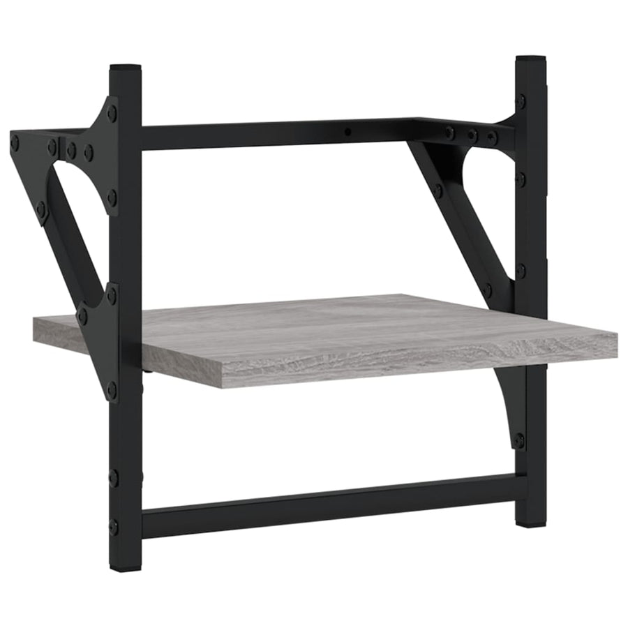 Wandschappen Met Stangen Eiken 30 x 25 x 30 cm Grijs sonoma