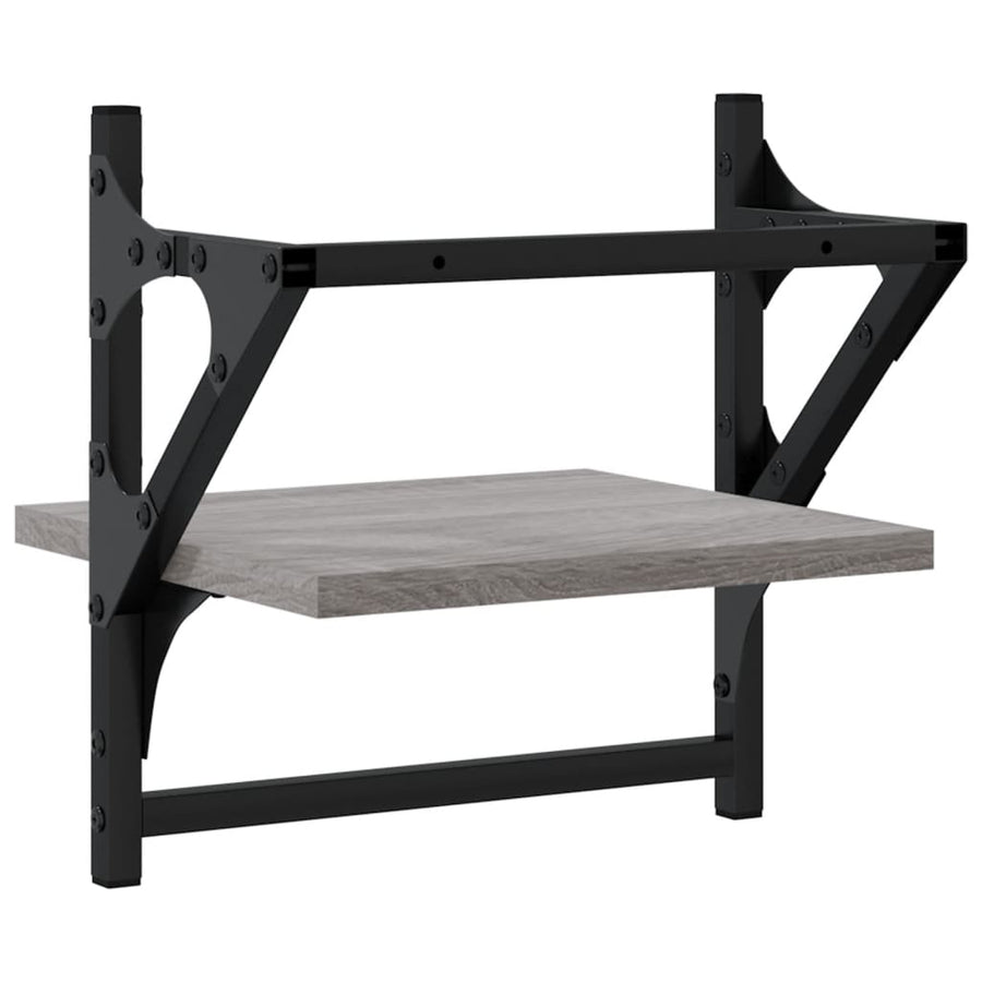 Wandschappen Met Stangen Eiken 30 x 25 x 30 cm Grijs sonoma
