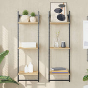 Wandplanken 2 st 30x25x100 cm sonoma eiken