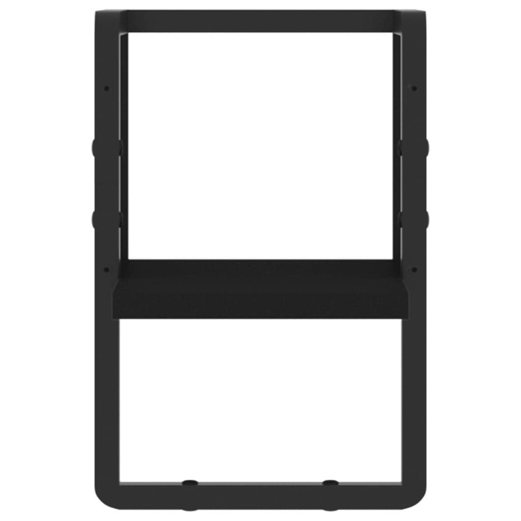 Wandschap Met Stang 20 x 25 x 30 cm Zwart