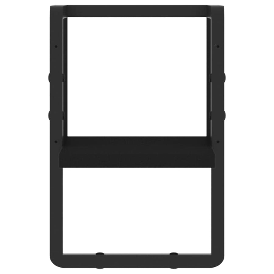 Wandschap Met Stang 20 x 25 x 30 cm Zwart