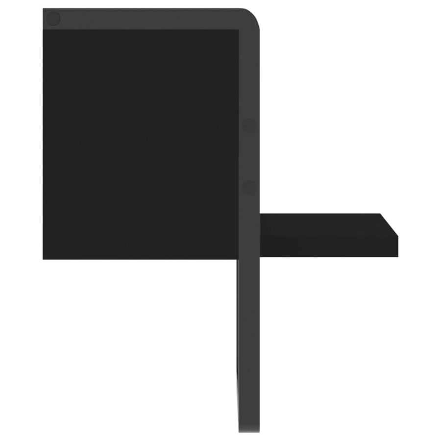 Wandschap Met Stang 20 x 25 x 30 cm Zwart