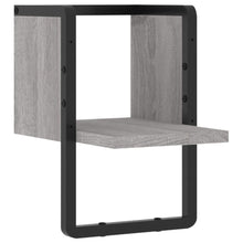 Wandschap Met Stang Eikenkleurig 20 x 25 x 30 cm Grijs sonoma
