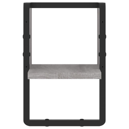 Wandschap Met Stang Eikenkleurig 20 x 25 x 30 cm Grijs sonoma