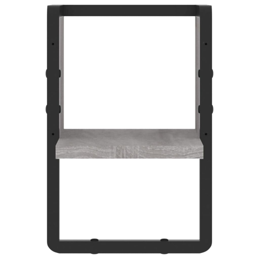 Wandschap Met Stang Eikenkleurig 20 x 25 x 30 cm Grijs sonoma