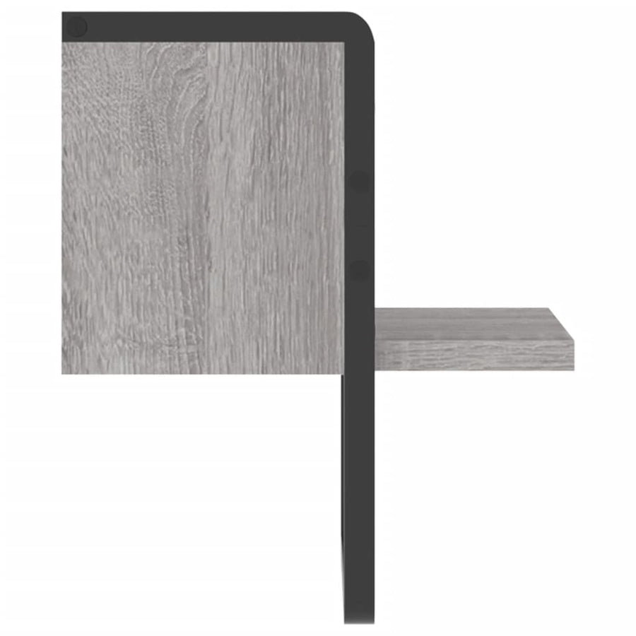 Wandschap Met Stang Eikenkleurig 20 x 25 x 30 cm Grijs sonoma
