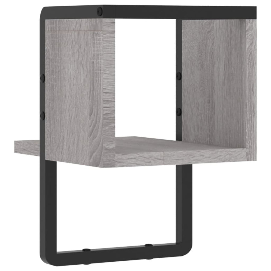 Wandschap Met Stang Eikenkleurig 20 x 25 x 30 cm Grijs sonoma