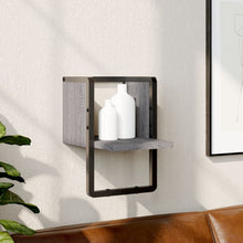 Wandschap Met Stang Eikenkleurig 20 x 25 x 30 cm Grijs sonoma