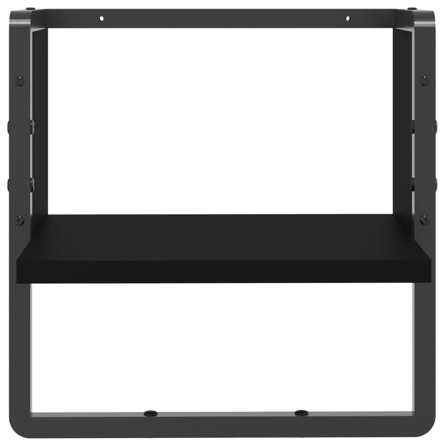 Wandschap Met Stang 30 x 25 x 30 cm Zwart