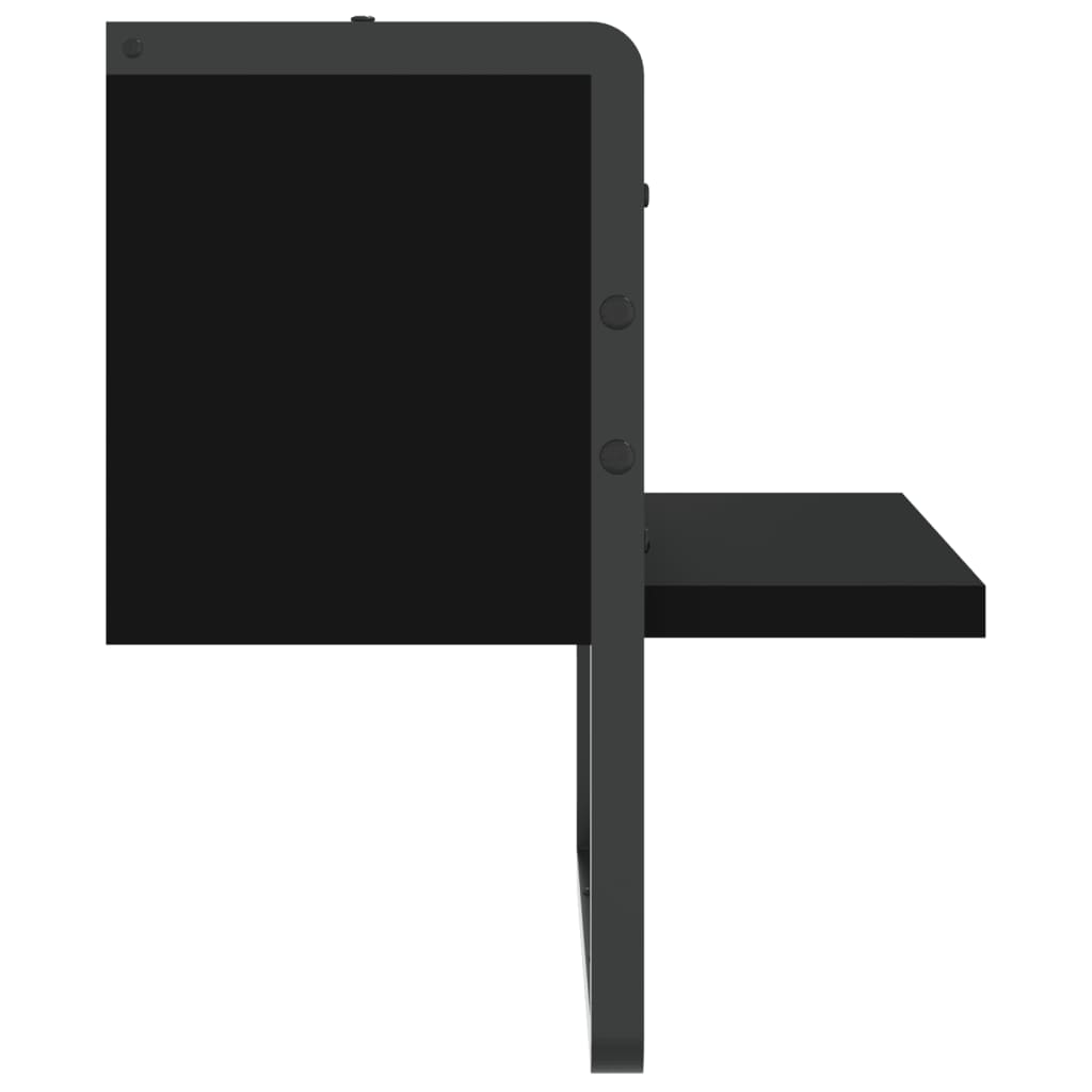 Wandschap Met Stang 30 x 25 x 30 cm Zwart