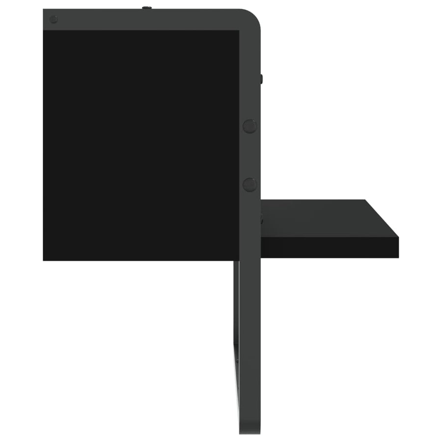Wandschap Met Stang 30 x 25 x 30 cm Zwart