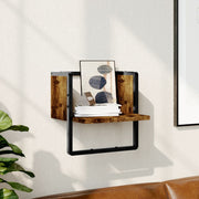 Wandschap 30x25x30 cm gerookt eikenkleurig