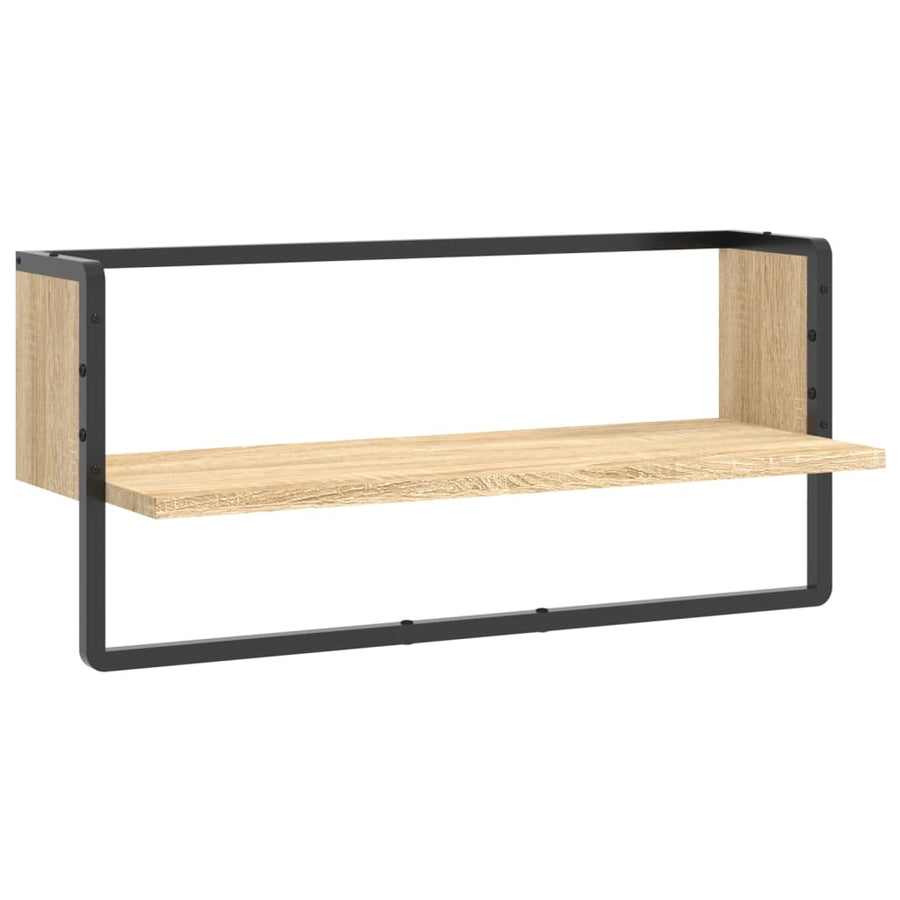 Wandschap Met Stang Kleurig Sonoma Eiken 65 x 25 x 30 cm