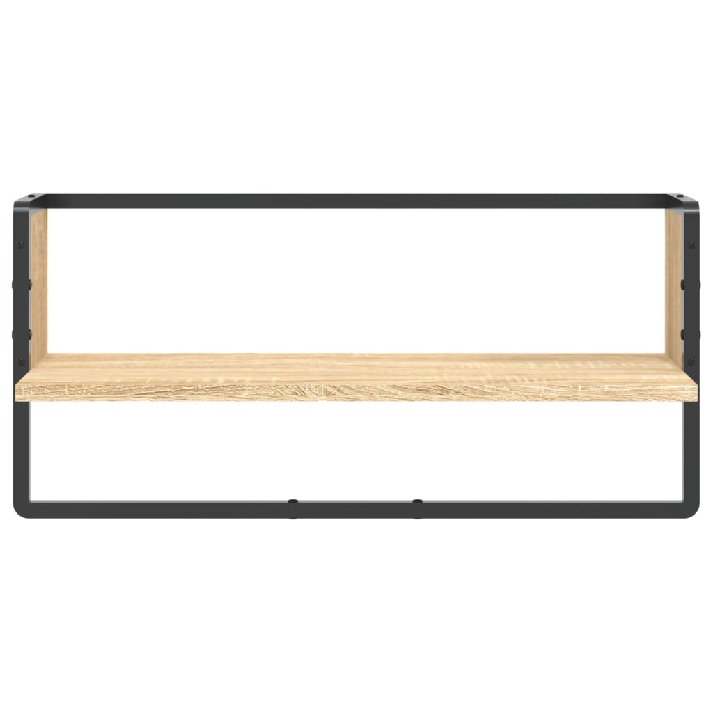 Wandschap Met Stang Kleurig Sonoma Eiken 65 x 25 x 30 cm