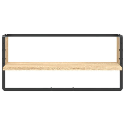 Wandschap Met Stang Kleurig Sonoma Eiken 65 x 25 x 30 cm