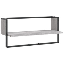 Wandschap Met Stang Eikenkleurig 65 x 25 x 30 cm Grijs sonoma