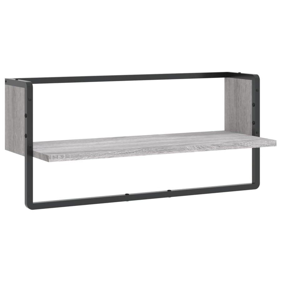 Wandschap Met Stang Eikenkleurig 65 x 25 x 30 cm Grijs sonoma