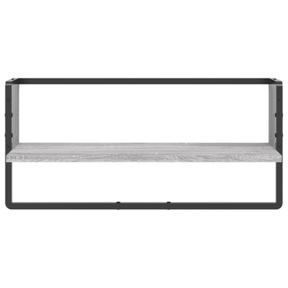Wandschap Met Stang Eikenkleurig 65 x 25 x 30 cm Grijs sonoma