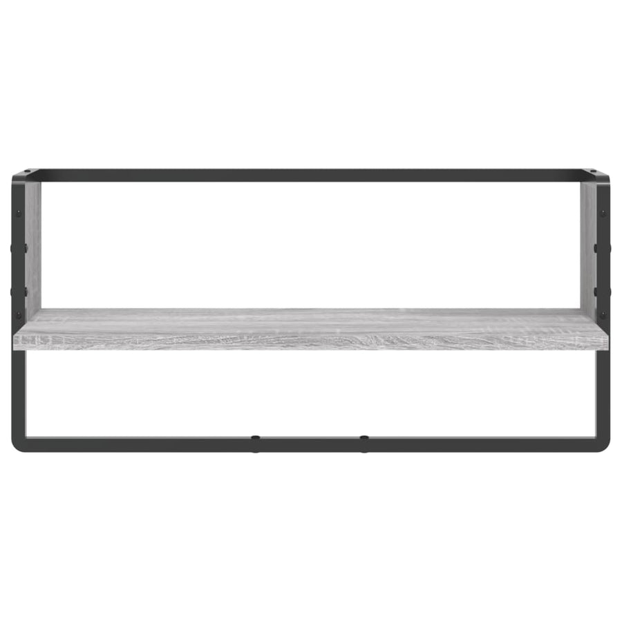 Wandschap Met Stang Eikenkleurig 65 x 25 x 30 cm Grijs sonoma