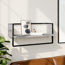 Wandschap Met Stang Eikenkleurig 65 x 25 x 30 cm Grijs sonoma