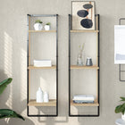 Wandrek 3-laags 30x25x100 cm bewerkt hout sonoma