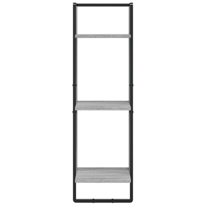 Wandrek 3-Laags 30X25X100 Cm Bewerkt Hout Grijs Sonoma Eiken