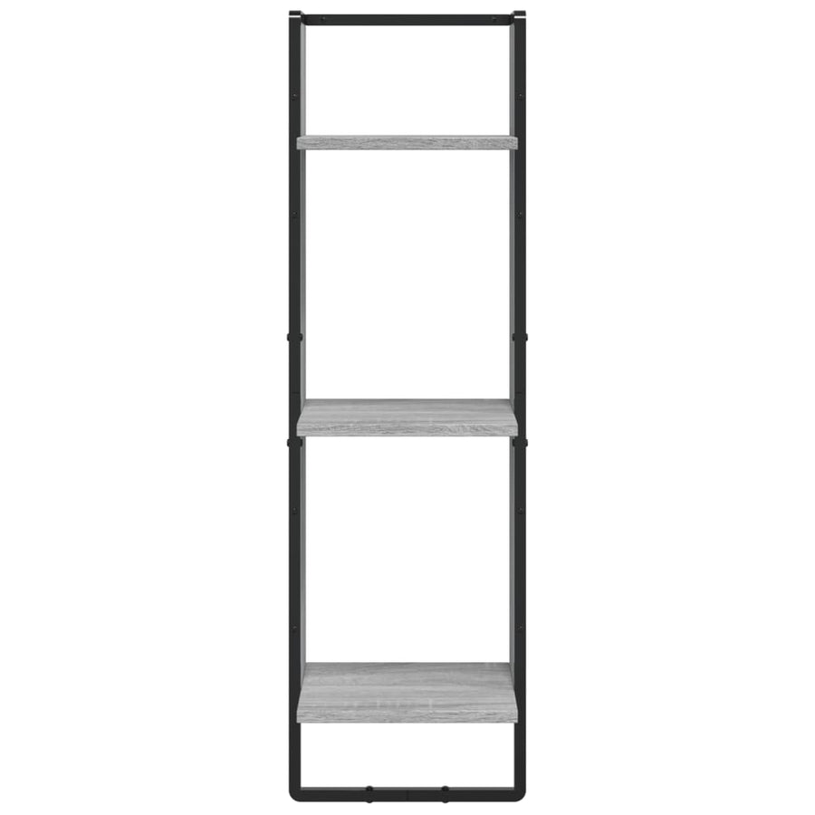 Wandrek 3-Laags 30X25X100 Cm Bewerkt Hout Grijs Sonoma Eiken
