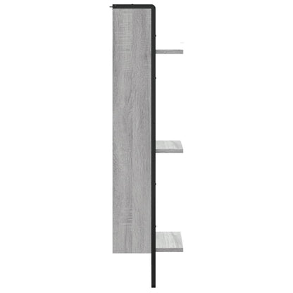 Wandrek 3-Laags 30X25X100 Cm Bewerkt Hout Grijs Sonoma Eiken
