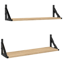Wandschappen 2 St 60X15X15,5 Cm Sonoma Eikenkleurig