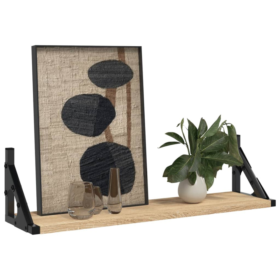 Wandschappen 2 St 60X15X15,5 Cm Sonoma Eikenkleurig
