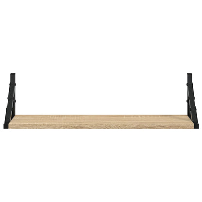 Wandschappen 2 St 60X15X15,5 Cm Sonoma Eikenkleurig