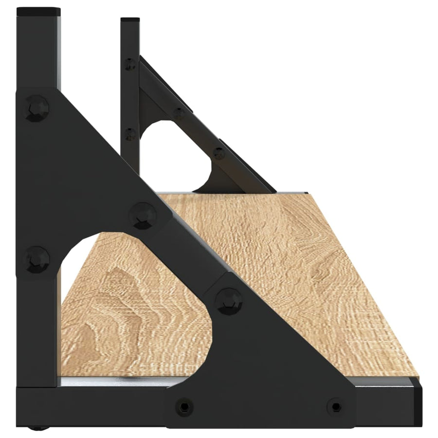 Wandschappen 2 St 60X15X15,5 Cm Sonoma Eikenkleurig
