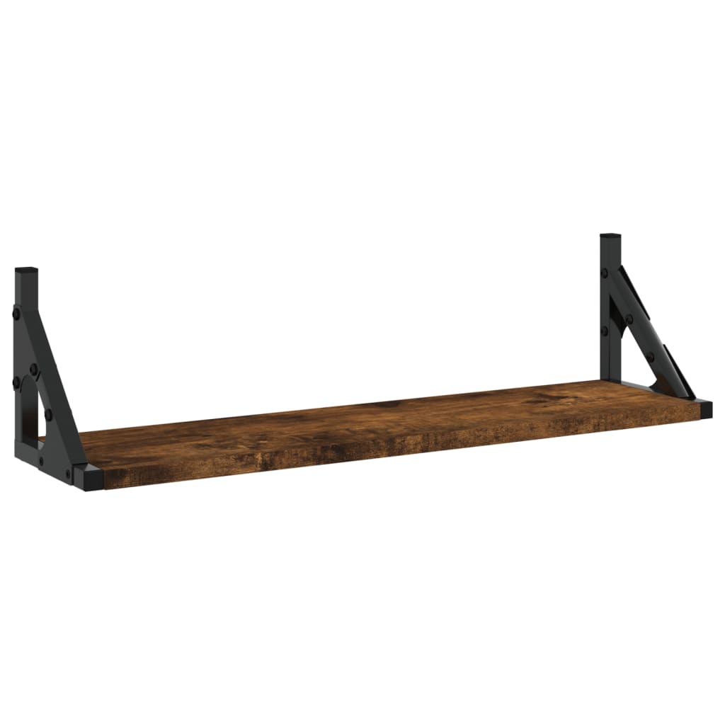 Wandschappen 60X15X15,5 Cm Kleurig Gerookt Eiken 60 x 15 x 15.5 cm