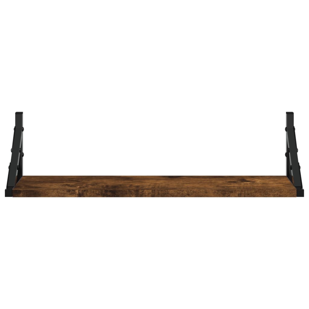 Wandschappen 60X15X15,5 Cm Kleurig Gerookt Eiken 60 x 15 x 15.5 cm