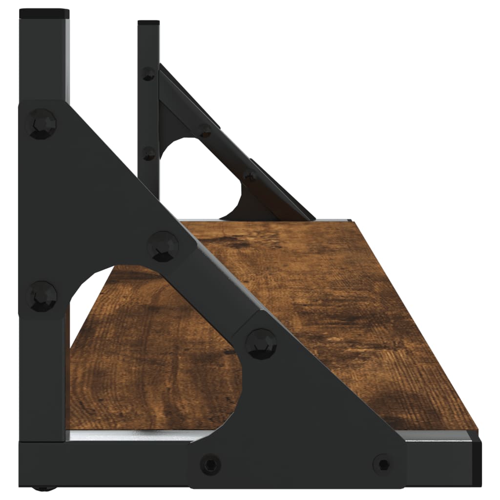 Wandschappen 60X15X15,5 Cm Kleurig Gerookt Eiken 60 x 15 x 15.5 cm