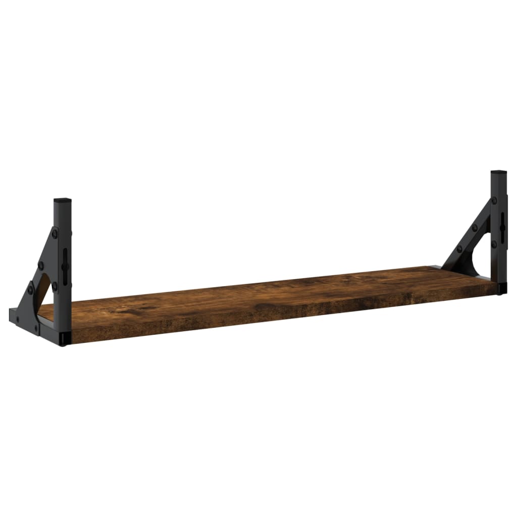 Wandschappen 60X15X15,5 Cm Kleurig Gerookt Eiken 60 x 15 x 15.5 cm