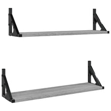 Wandschappen 60X15X15,5 Cm Eikenkleurig Grijs Sonoma 60 x 15 x 15.5 cm