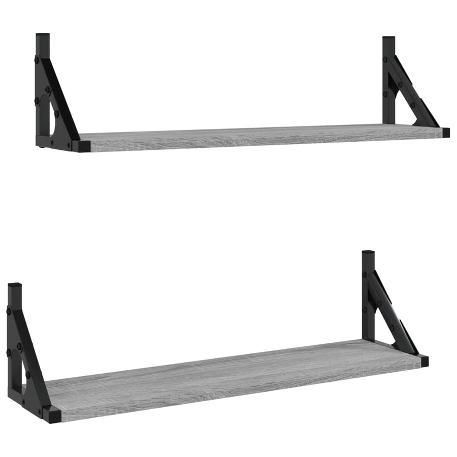Wandschappen 60X15X15,5 Cm Eikenkleurig Grijs Sonoma 60 x 15 x 15.5 cm