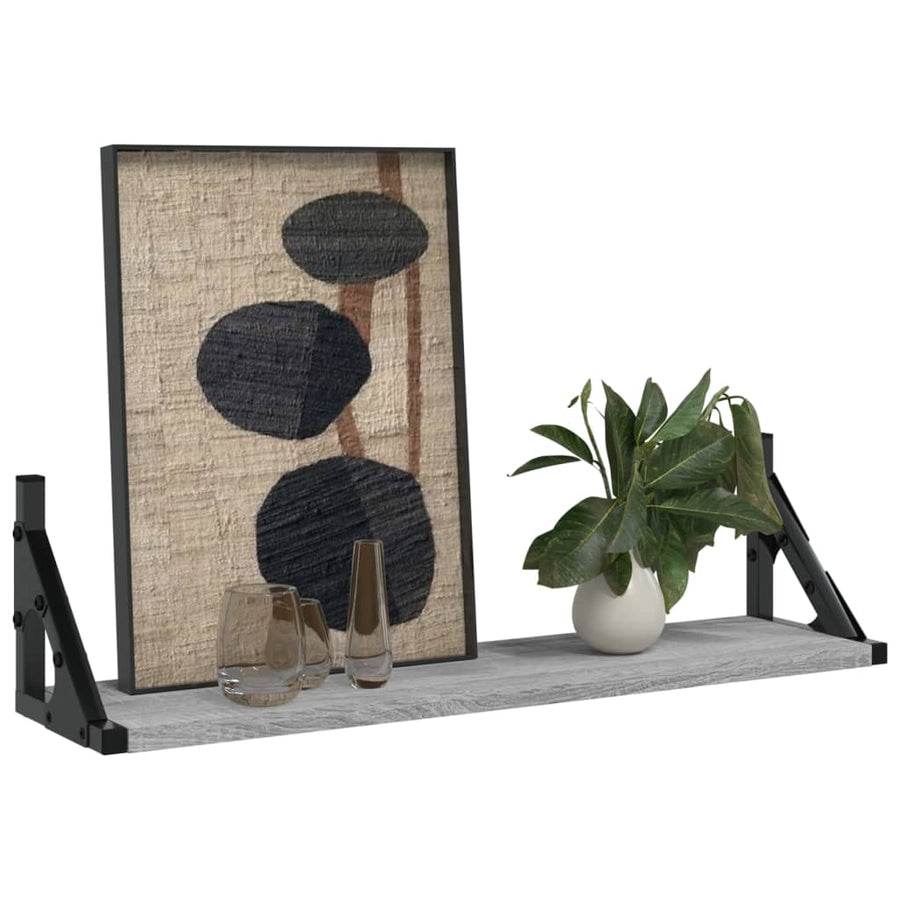 Wandschappen 60X15X15,5 Cm Eikenkleurig Grijs Sonoma 60 x 15 x 15.5 cm