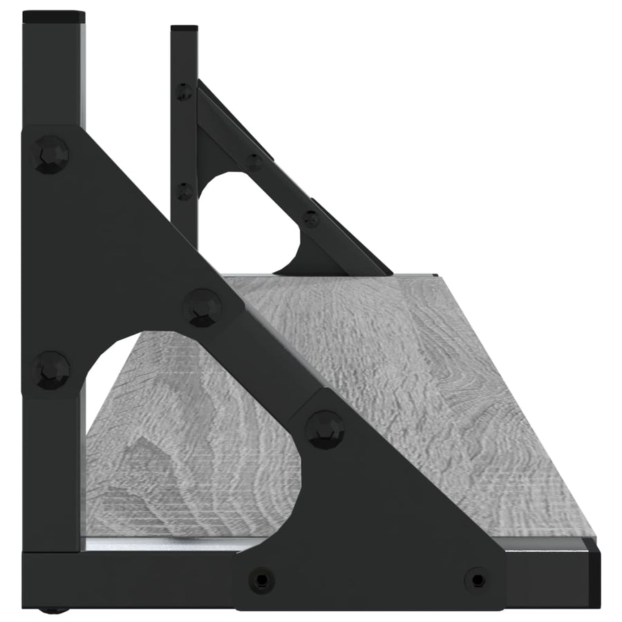 Wandschappen 60X15X15,5 Cm Eikenkleurig Grijs Sonoma 60 x 15 x 15.5 cm