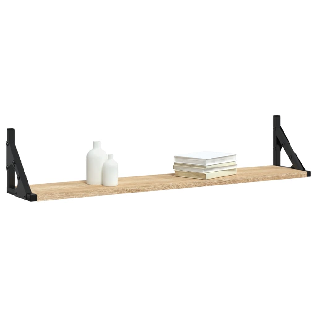 Wandschappen 2 St 80X15X15,5 Cm Bewerkt Hout Sonoma Eikenkleur