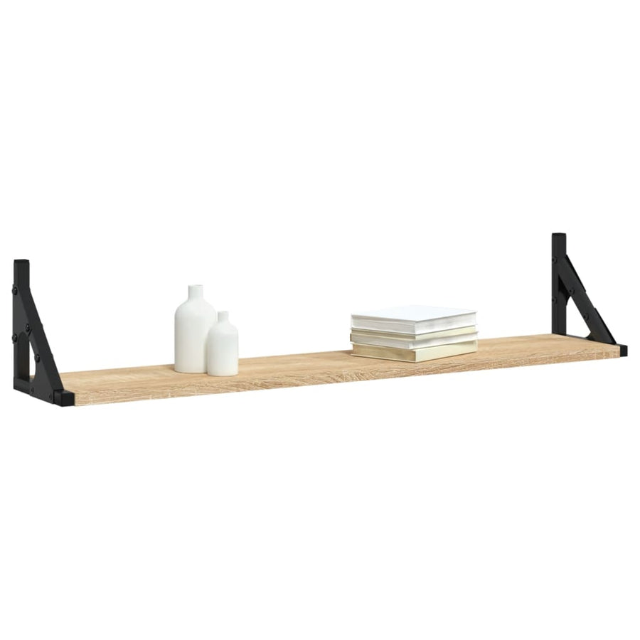 Wandschappen 2 St 80X15X15,5 Cm Bewerkt Hout Sonoma Eikenkleur