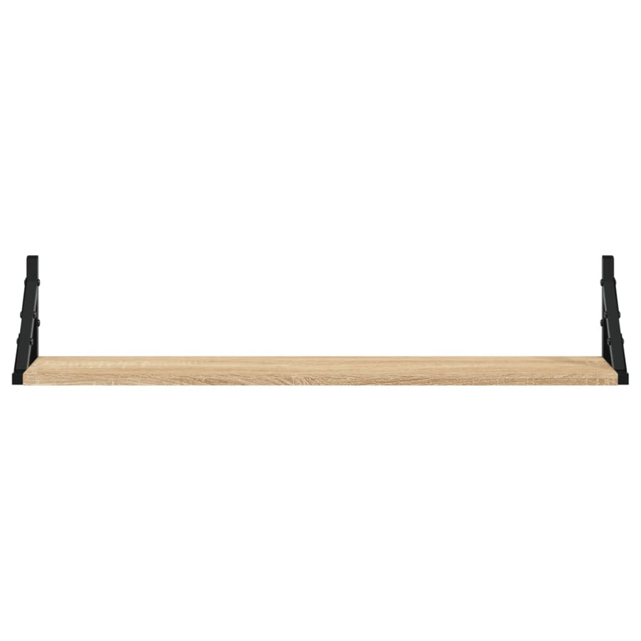 Wandschappen 2 St 80X15X15,5 Cm Bewerkt Hout Sonoma Eikenkleur