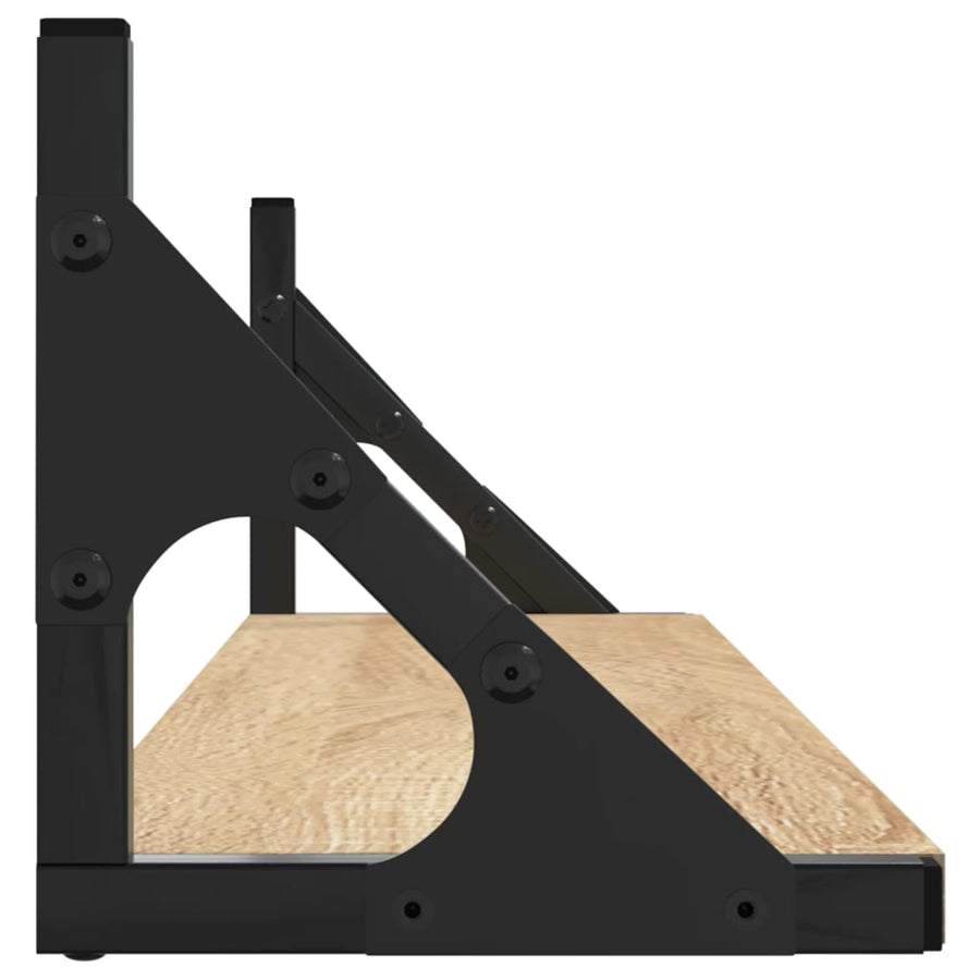 Wandschappen 2 St 80X15X15,5 Cm Bewerkt Hout Sonoma Eikenkleur