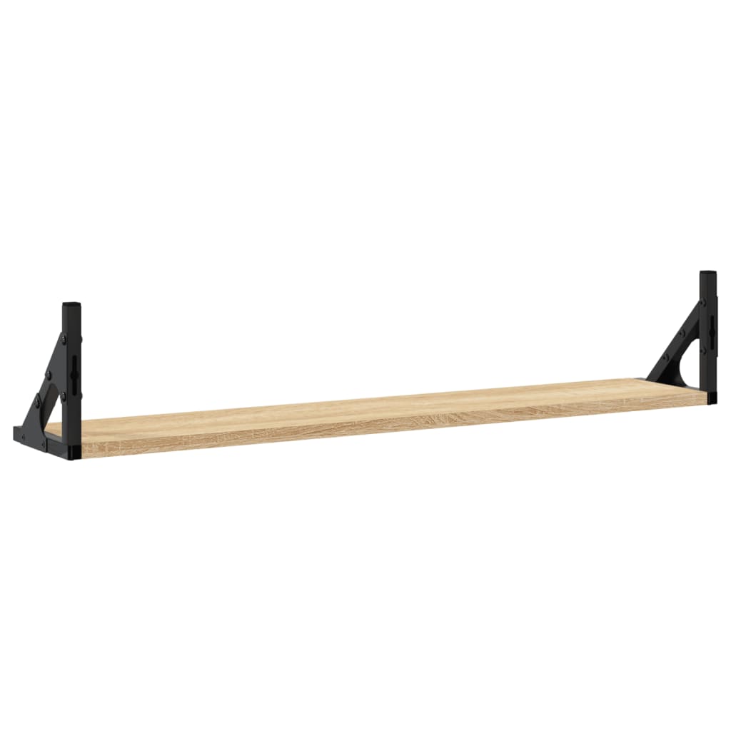 Wandschappen 2 St 80X15X15,5 Cm Bewerkt Hout Sonoma Eikenkleur
