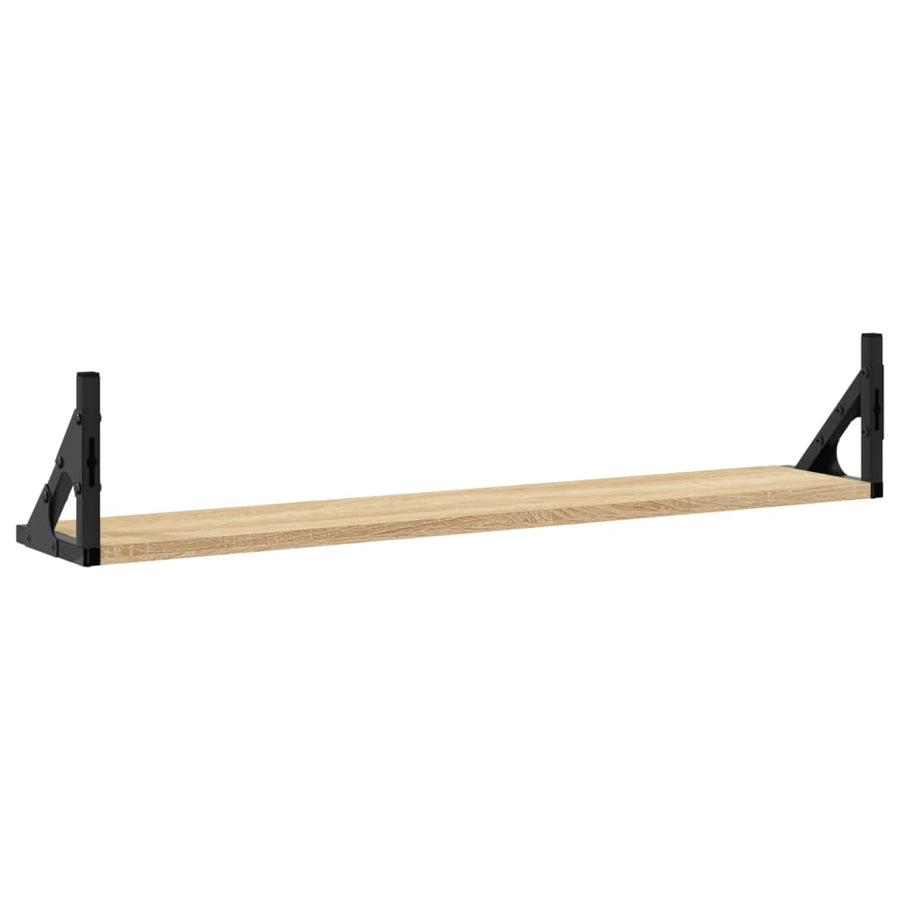 Wandschappen 2 St 80X15X15,5 Cm Bewerkt Hout Sonoma Eikenkleur
