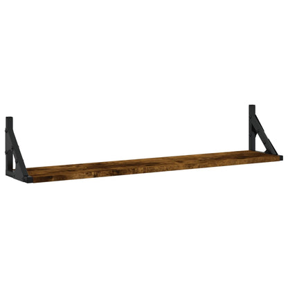 Wandschappen 80X15X15,5 Cm Bewerkt Hout Gerookt Eiken 80 x 15 x 15.5 cm