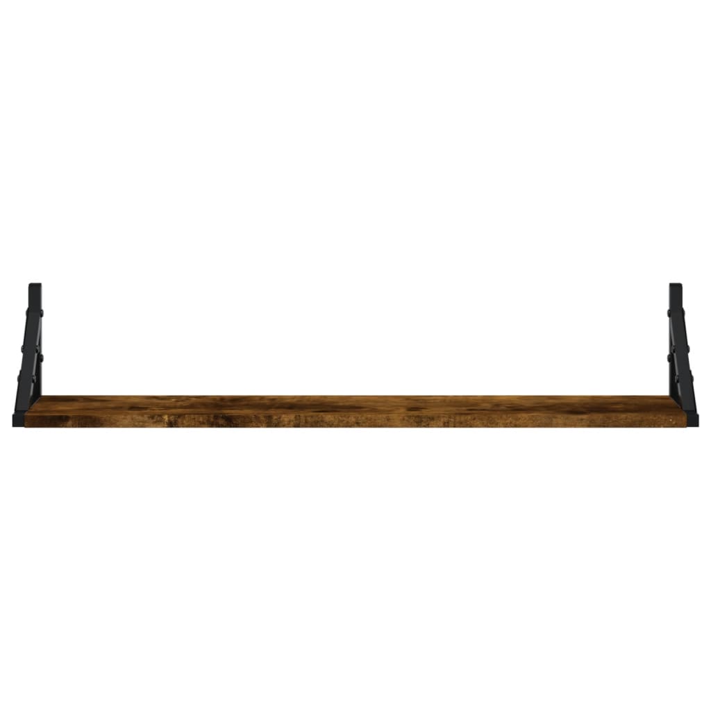 Wandschappen 80X15X15,5 Cm Bewerkt Hout Gerookt Eiken 80 x 15 x 15.5 cm