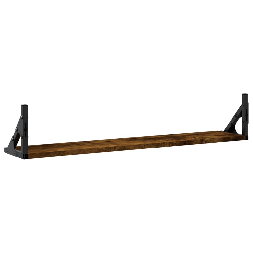 Wandschappen 80X15X15,5 Cm Bewerkt Hout Gerookt Eiken 80 x 15 x 15.5 cm